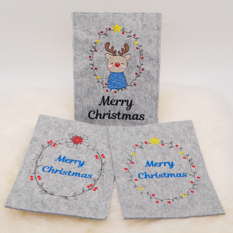 Stickdatei Set ITH Christmas-Cards - Grußkartenhüllen